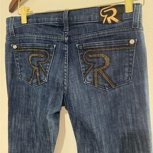 Rock & Republic Berlin Jeans Womens 26 Medium Blue Denim Straight Leg vintage 90